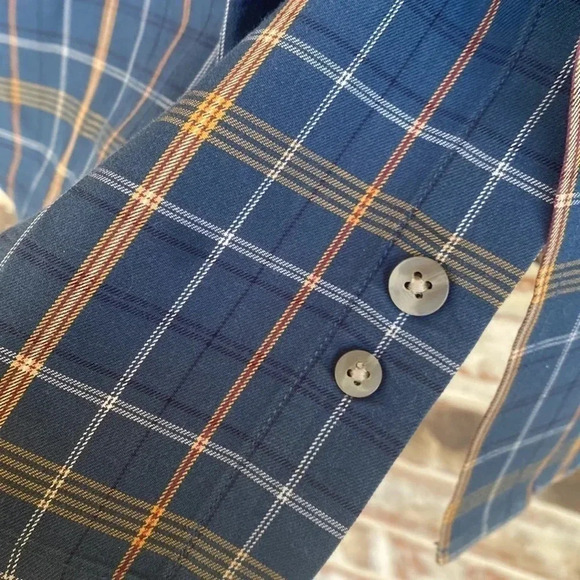 Wrangler George Strait Collection Blue Plaid Western Shirt - Picture 4 of 9